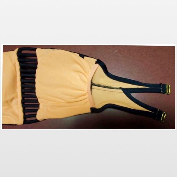 Xhilartion Swimwear Bikini Bandeau Top Womens Small Petite Black Bathing Suit - Picture 11 of 16